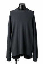 Load image into Gallery viewer, A.F ARTEFACT OVER SIZE TOP / RIB KNIT JERSEY (DARK GREY)