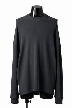 画像をギャラリービューアに読み込む, A.F ARTEFACT OVER SIZE TOP / RIB KNIT JERSEY (DARK GREY)