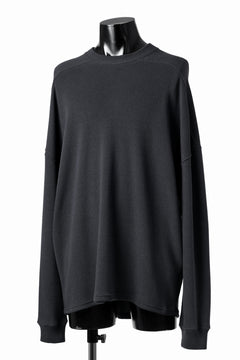 Load image into Gallery viewer, A.F ARTEFACT OVER SIZE TOP / RIB KNIT JERSEY (DARK GREY)