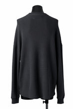 Load image into Gallery viewer, A.F ARTEFACT OVER SIZE TOP / RIB KNIT JERSEY (DARK GREY)