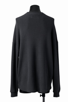 Load image into Gallery viewer, A.F ARTEFACT OVER SIZE TOP / RIB KNIT JERSEY (DARK GREY)