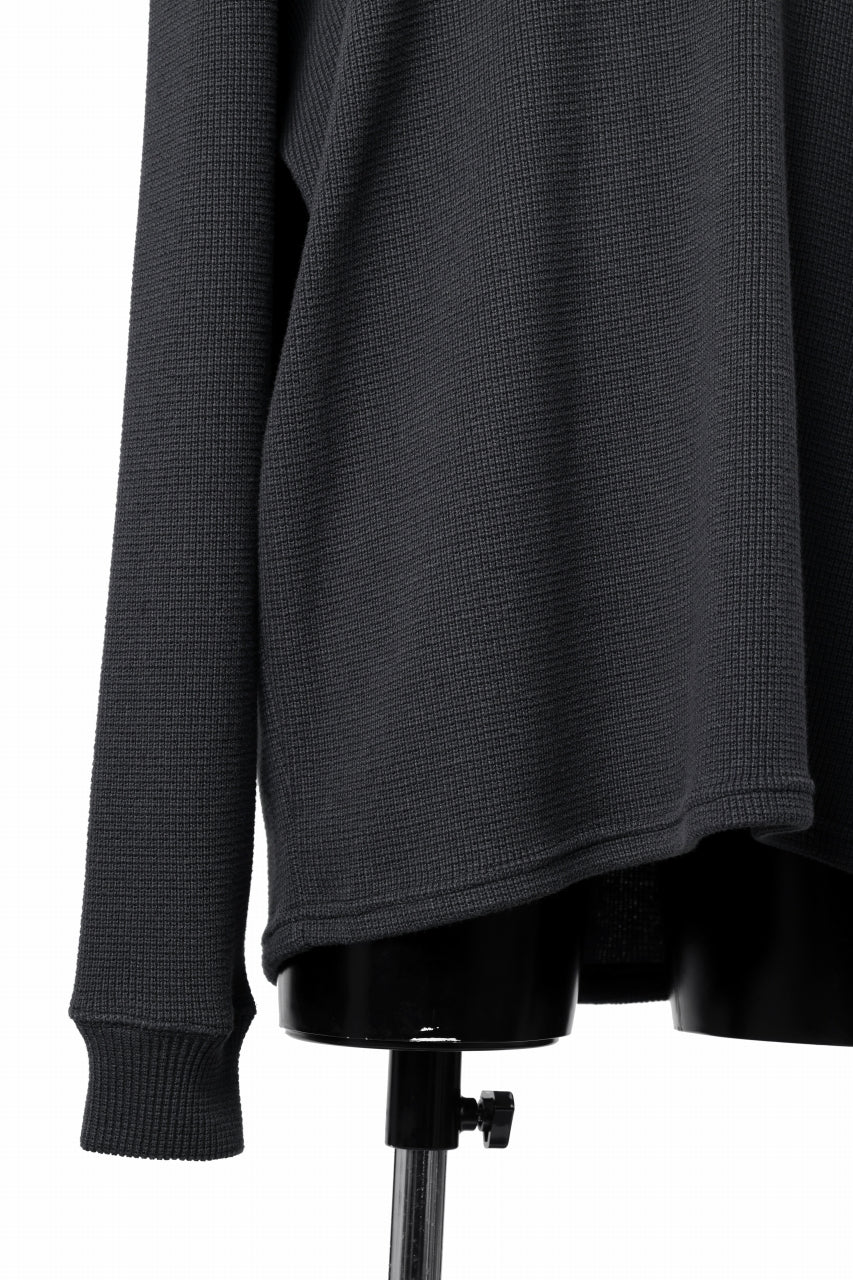 A.F ARTEFACT OVER SIZE TOP / RIB KNIT JERSEY (DARK GREY)