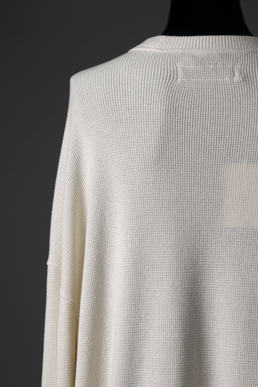 画像をギャラリービューアに読み込む, A.F ARTEFACT OVER SIZE TOP / RIB KNIT JERSEY (IVORY)