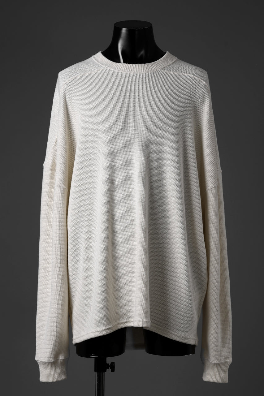 画像をギャラリービューアに読み込む, A.F ARTEFACT OVER SIZE TOP / RIB KNIT JERSEY (IVORY)