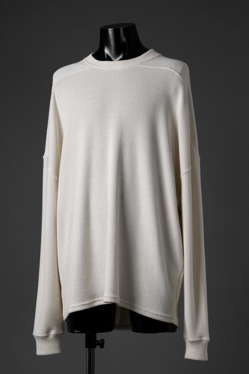 A.F ARTEFACT OVER SIZE TOP / RIB KNIT JERSEY (IVORY)