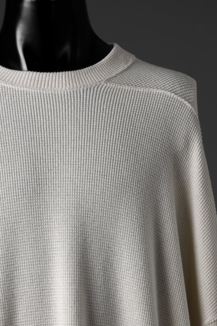 A.F ARTEFACT OVER SIZE TOP / RIB KNIT JERSEY (IVORY)