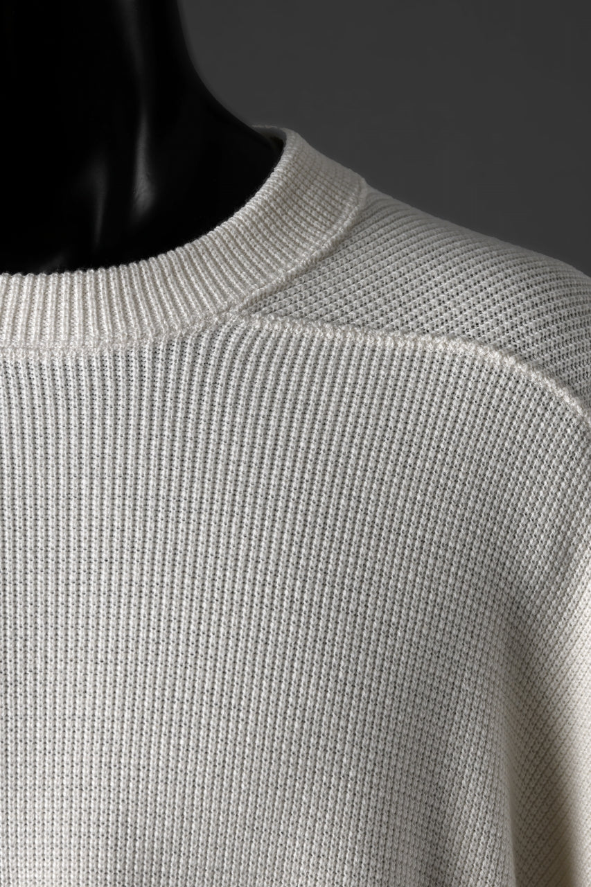 A.F ARTEFACT OVER SIZE TOP / RIB KNIT JERSEY (IVORY)