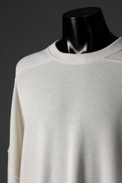 画像をギャラリービューアに読み込む, A.F ARTEFACT OVER SIZE TOP / RIB KNIT JERSEY (IVORY)