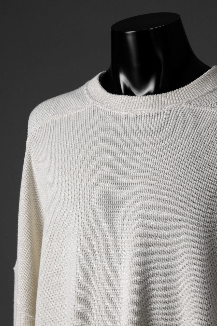 画像をギャラリービューアに読み込む, A.F ARTEFACT OVER SIZE TOP / RIB KNIT JERSEY (IVORY)