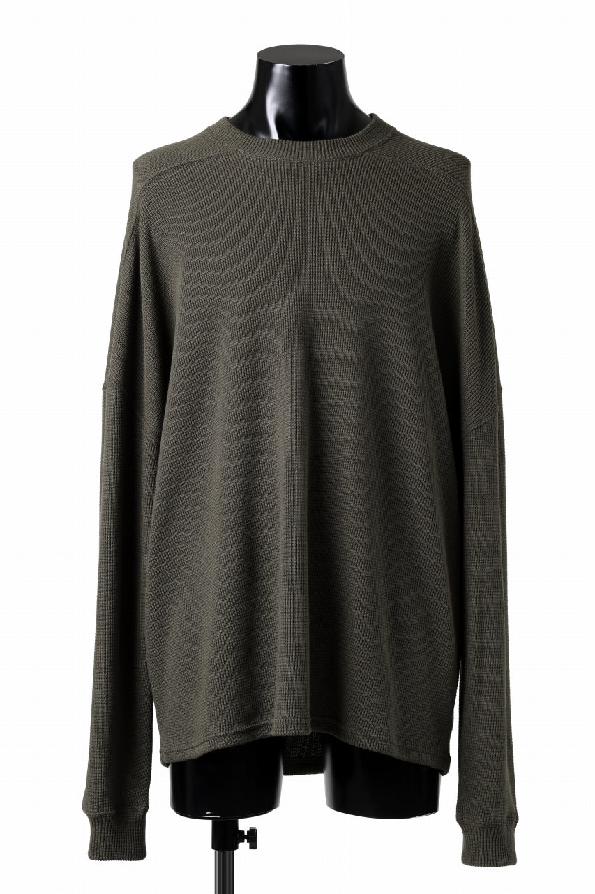 A.F ARTEFACT OVER SIZE TOP / RIB KNIT JERSEY (OLIVE)