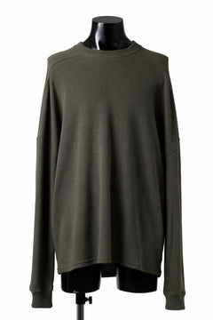 Load image into Gallery viewer, A.F ARTEFACT OVER SIZE TOP / RIB KNIT JERSEY (OLIVE)