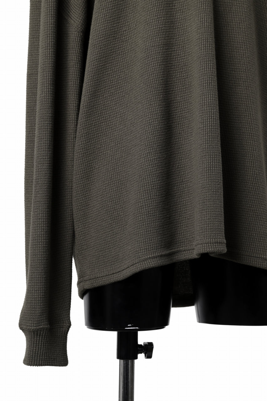 A.F ARTEFACT OVER SIZE TOP / RIB KNIT JERSEY (OLIVE)