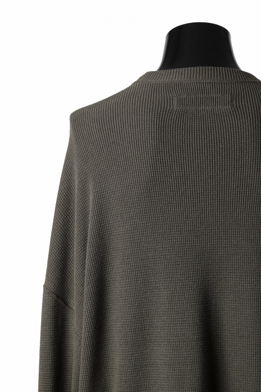 A.F ARTEFACT OVER SIZE TOP / RIB KNIT JERSEY (OLIVE)