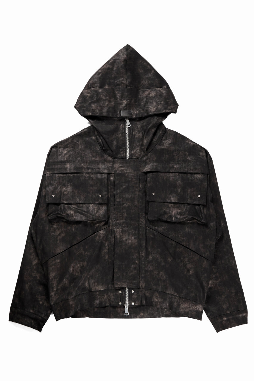 画像をギャラリービューアに読み込む, A.F ARTEFACT MILITARY HOODED BLOUSON / METAL STEAM CAMOUFLAGE (BLACK×BROWN)