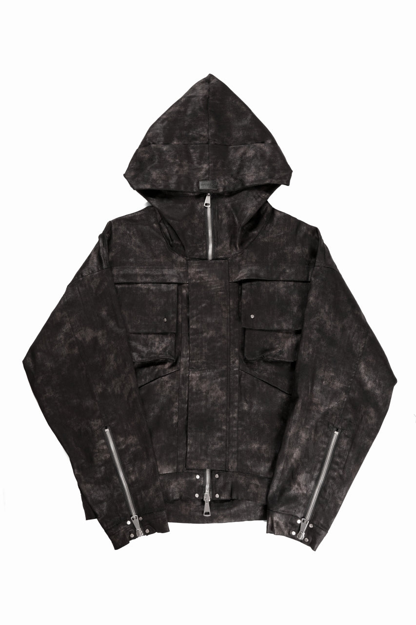 画像をギャラリービューアに読み込む, A.F ARTEFACT MILITARY HOODED BLOUSON / METAL STEAM CAMOUFLAGE (BLACK×BROWN)