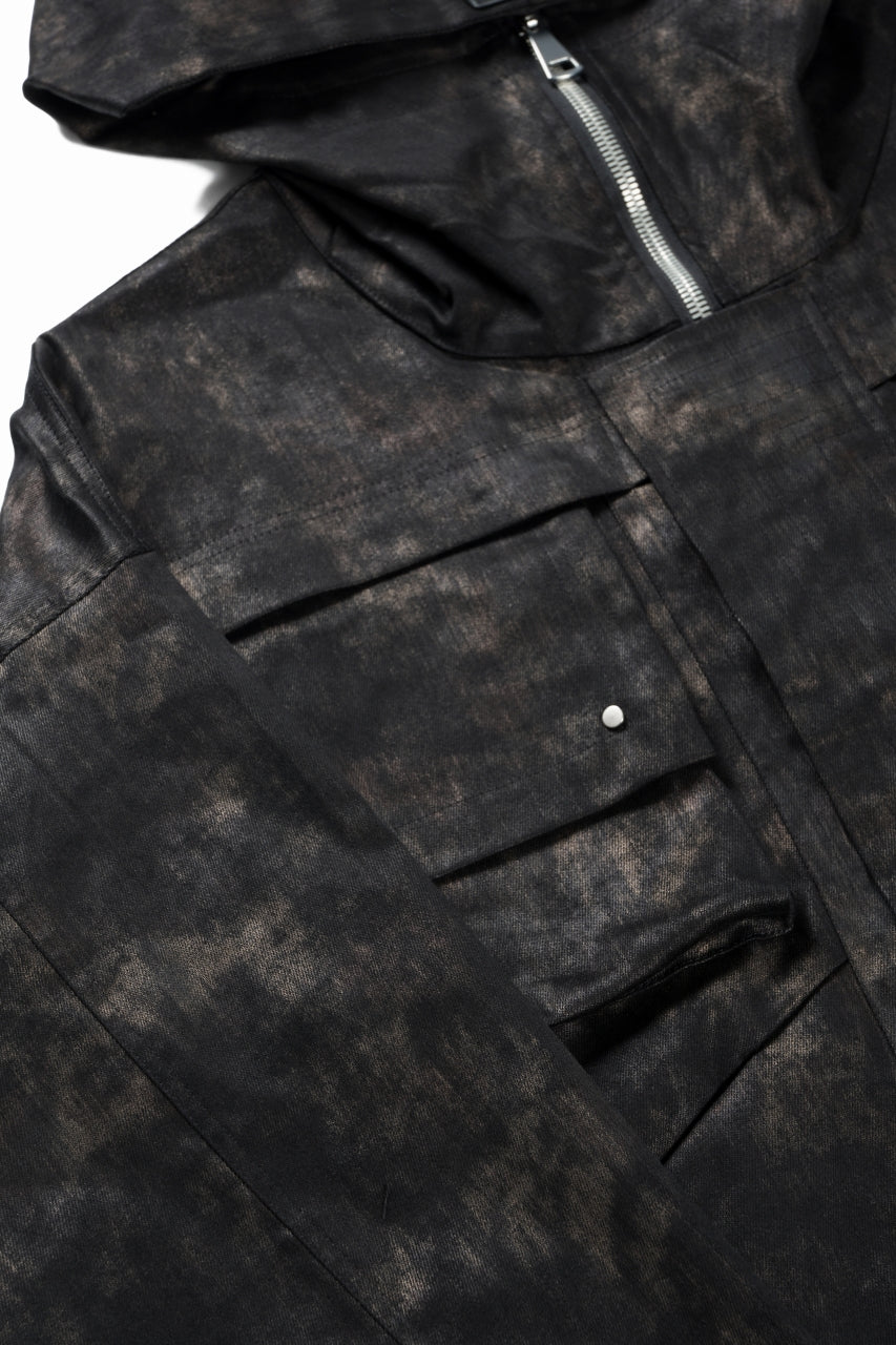 画像をギャラリービューアに読み込む, A.F ARTEFACT MILITARY HOODED BLOUSON / METAL STEAM CAMOUFLAGE (BLACK×BROWN)