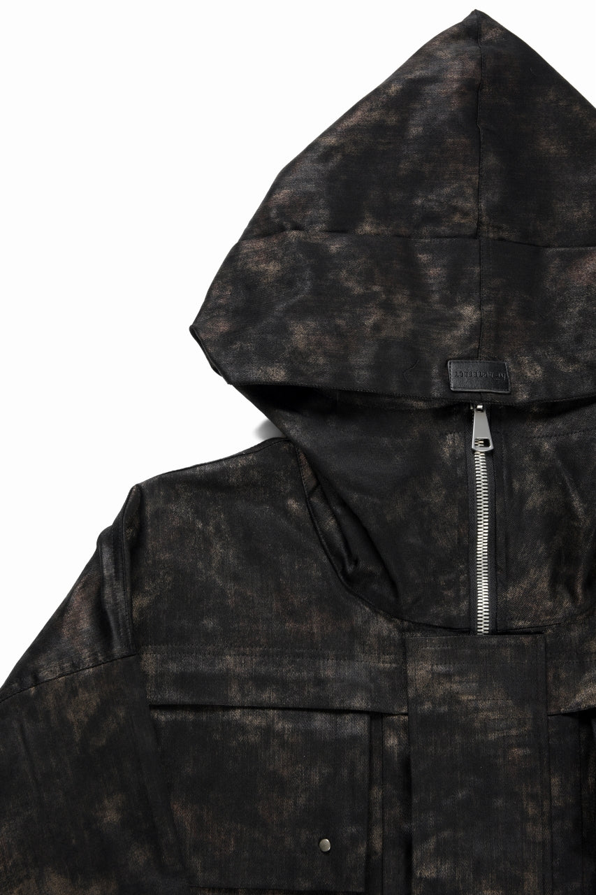 画像をギャラリービューアに読み込む, A.F ARTEFACT MILITARY HOODED BLOUSON / METAL STEAM CAMOUFLAGE (BLACK×BROWN)
