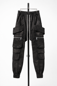 Load image into Gallery viewer, 【SAMPLE】A.F ARTEFACT BELTED DETAIL JOGGER / METAL STEAM CAMOUFLAGE (BLACK×BROWN)