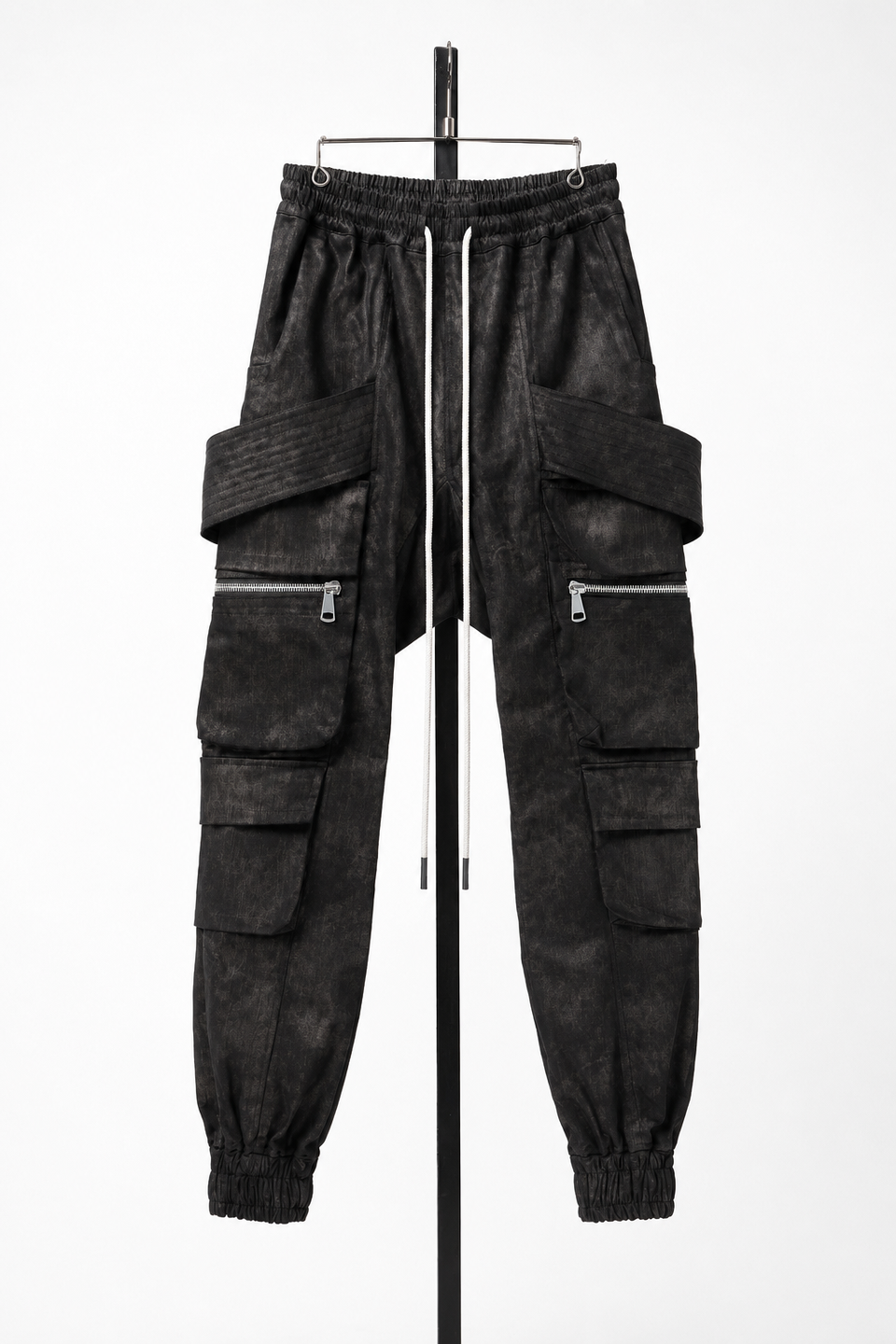 Load image into Gallery viewer, 【SAMPLE】A.F ARTEFACT BELTED DETAIL JOGGER / METAL STEAM CAMOUFLAGE (BLACK×BROWN)