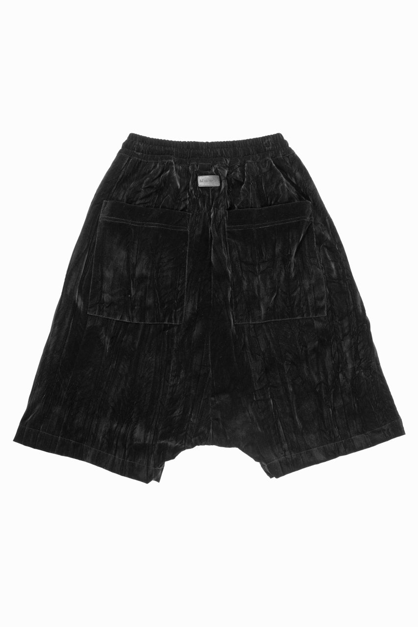 berlti様ARTEFACT サルエルショーツ A.F ARTEFACT WASHER VELVET SARROUEL SHORTS (BLACK)の商品