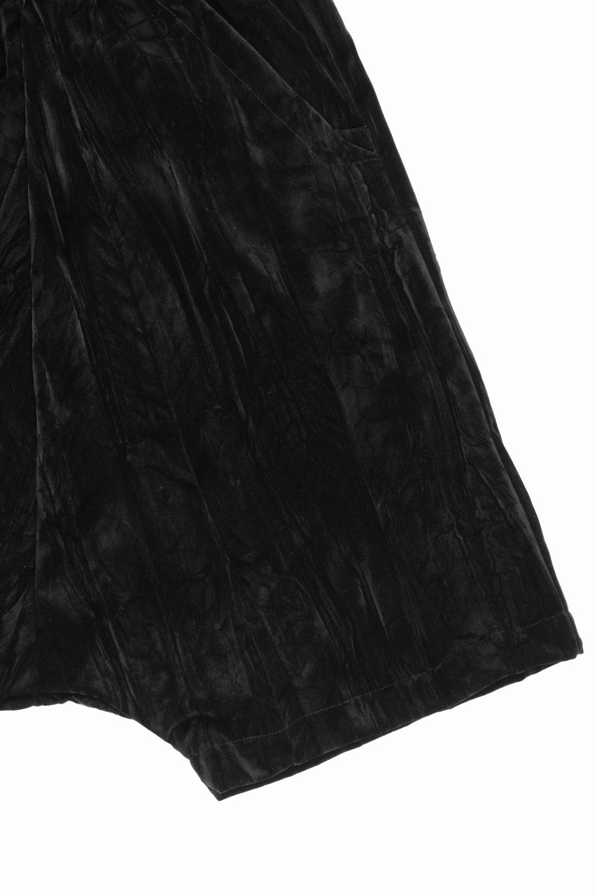 A.F ARTEFACT WASHER VELVET SARROUEL SHORTS (BLACK)の商品