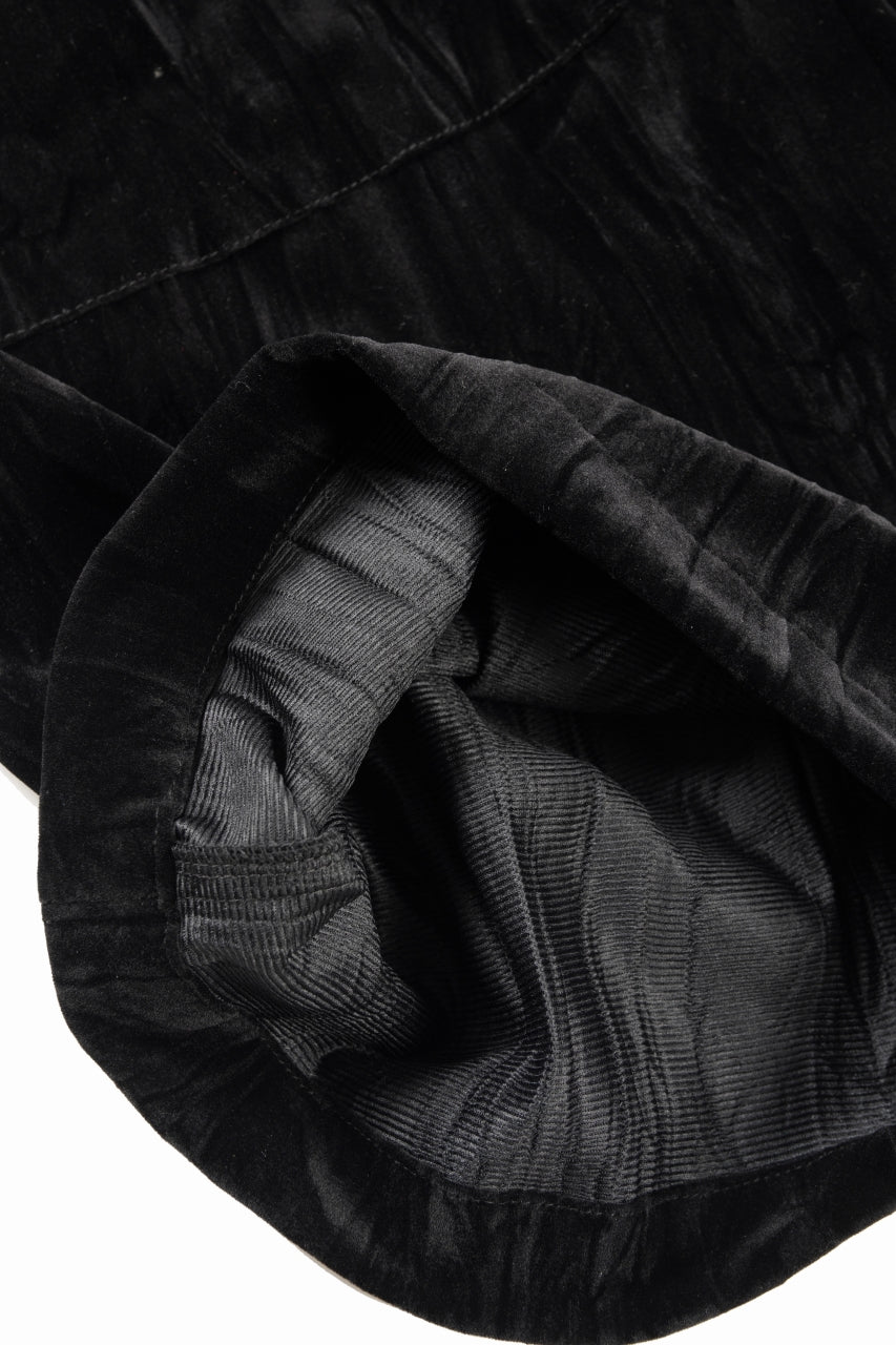 画像をギャラリービューアに読み込む, A.F ARTEFACT WASHER VELVET SARROUEL SHORTS (BLACK)