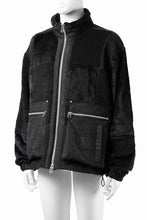 Load image into Gallery viewer, A.F ARTEFACT MULTI PANELED FLEECE TRACK JACKET (BLACK)