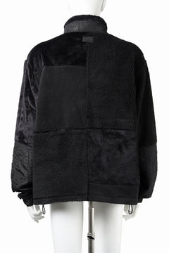 Load image into Gallery viewer, A.F ARTEFACT MULTI PANELED FLEECE TRACK JACKET (BLACK)