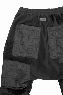 Load image into Gallery viewer, A.F ARTEFACT IRREGULAR PANELED FLEECE SARROUEL JODPHURS (BLACK)