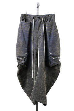 画像をギャラリービューアに読み込む, A.F ARTEFACT CURVED WIDE CARGO PANTS / ENZYME WASHED DENIM (BEIGE)