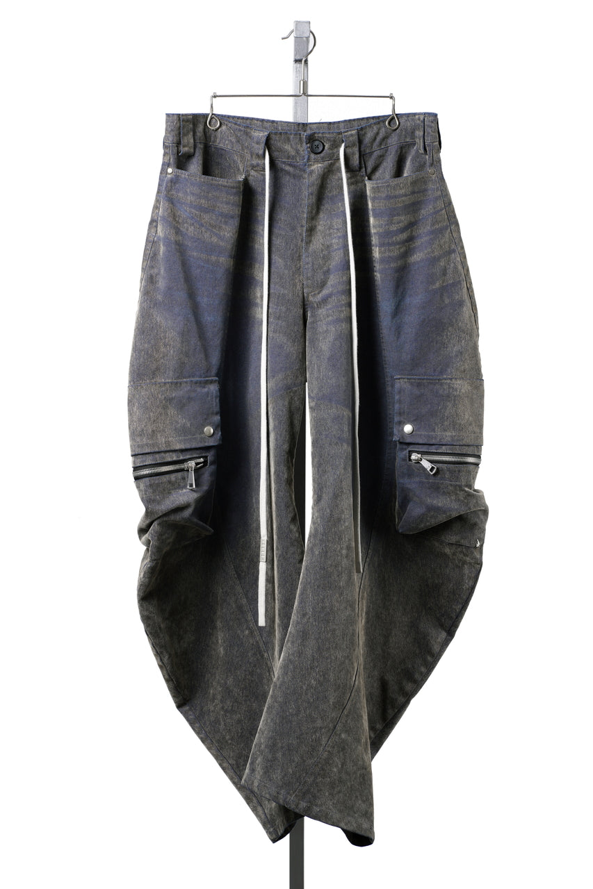 画像をギャラリービューアに読み込む, A.F ARTEFACT CURVED WIDE CARGO PANTS / ENZYME WASHED DENIM (BEIGE)
