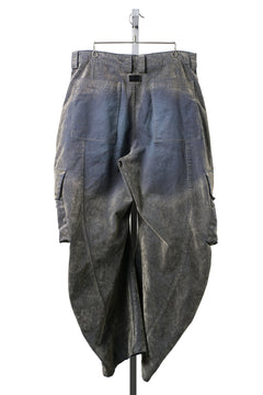 画像をギャラリービューアに読み込む, A.F ARTEFACT CURVED WIDE CARGO PANTS / ENZYME WASHED DENIM (BEIGE)