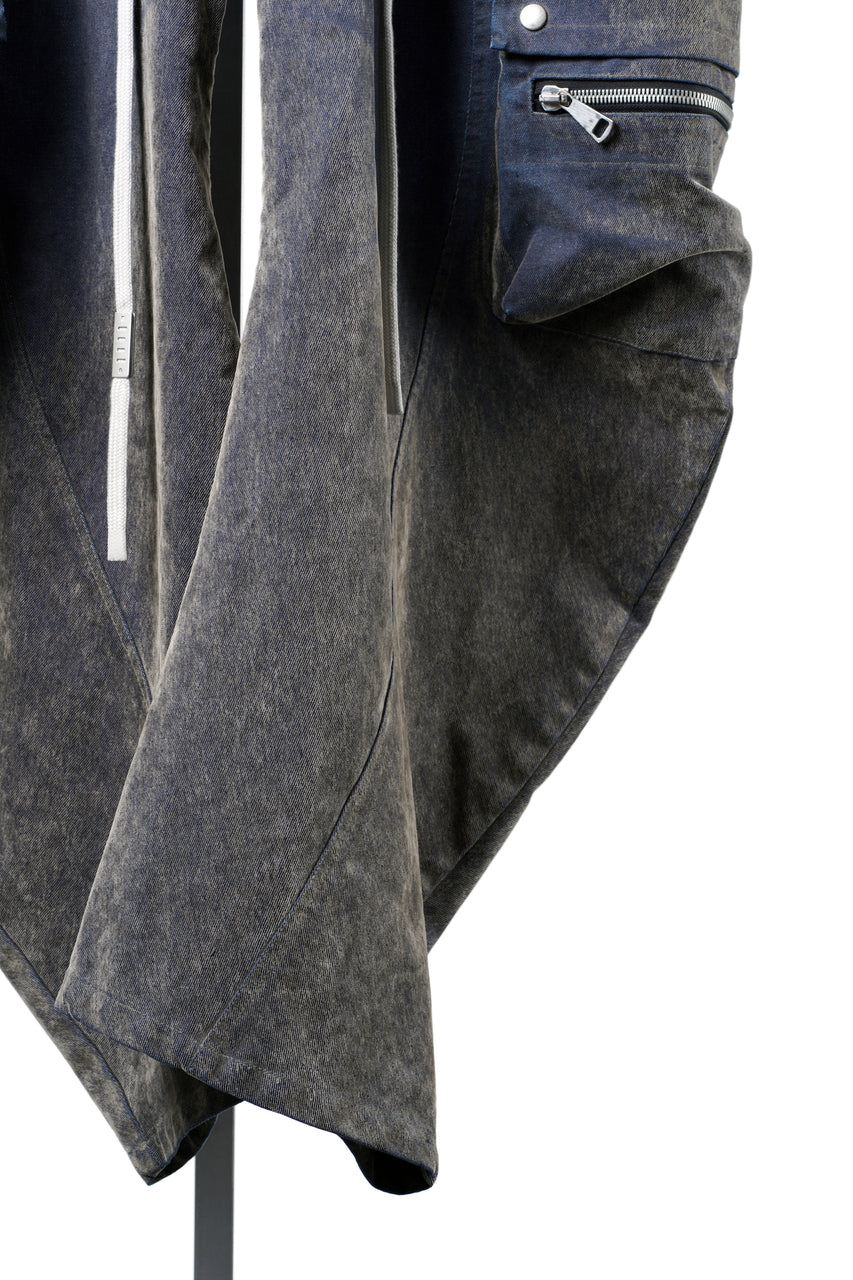 画像をギャラリービューアに読み込む, A.F ARTEFACT CURVED WIDE CARGO PANTS / ENZYME WASHED DENIM (BEIGE)