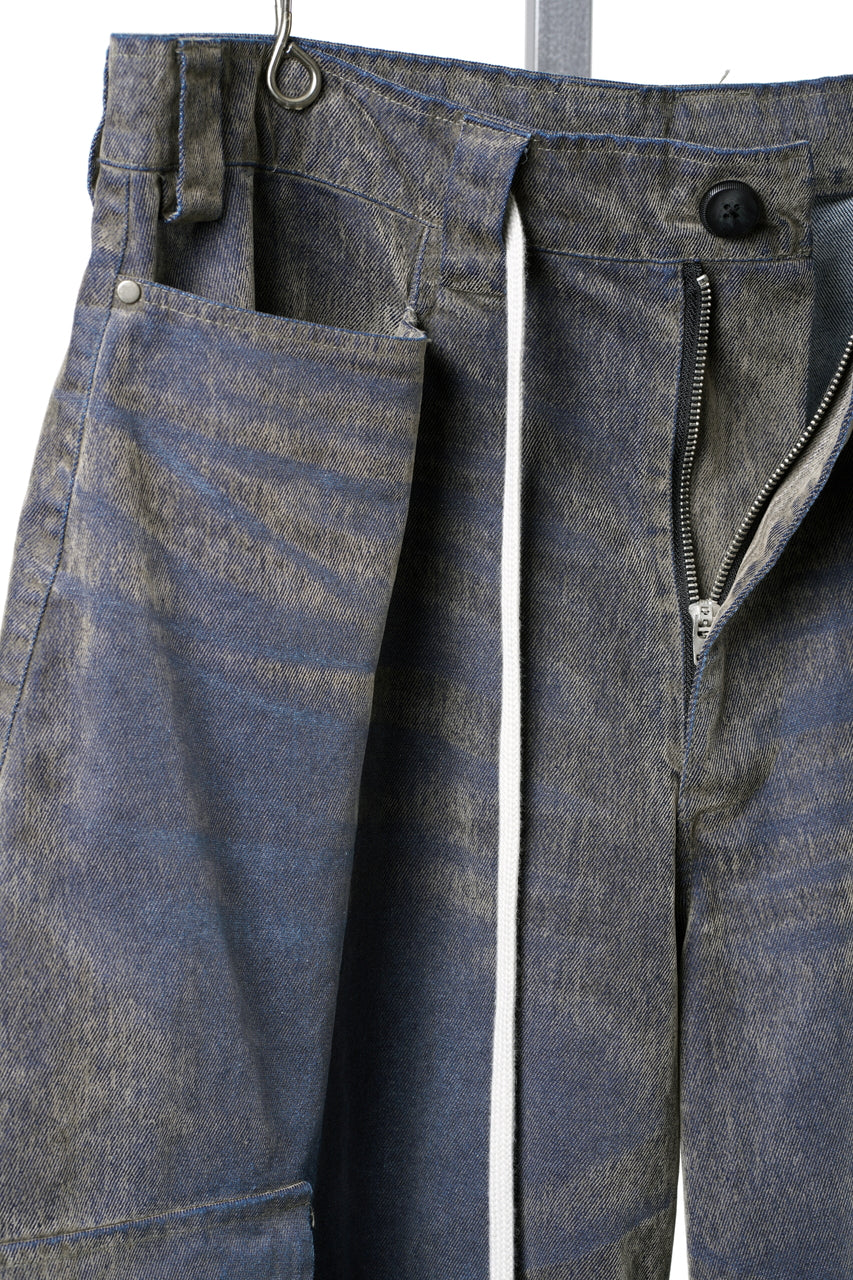 画像をギャラリービューアに読み込む, A.F ARTEFACT CURVED WIDE CARGO PANTS / ENZYME WASHED DENIM (BEIGE)