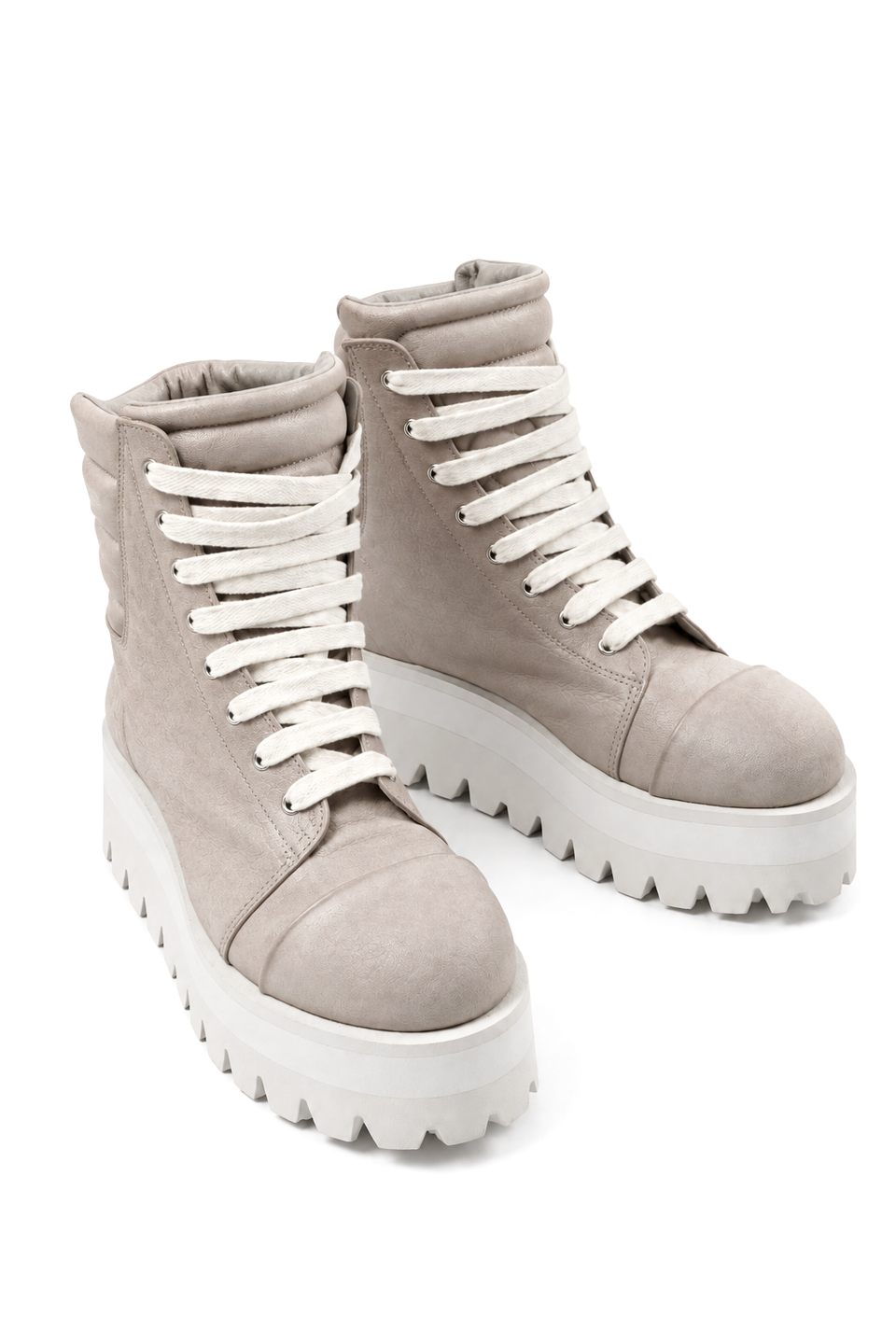 画像をギャラリービューアに読み込む, A.F ARTEFACT x Portaille PLATFORM SNEAKER BOOTS / CALF LEATHER (ASH PINK x WHITE)