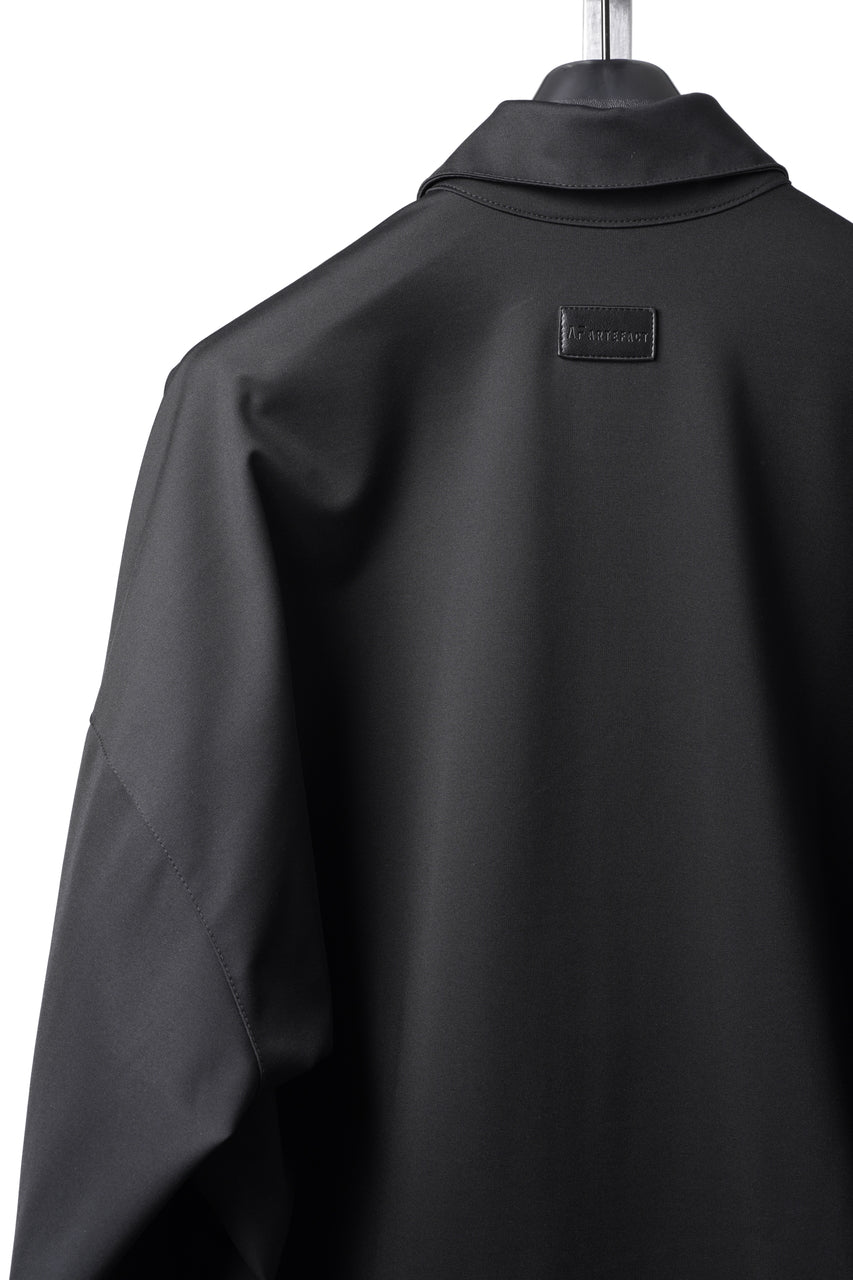 画像をギャラリービューアに読み込む, A.F ARTEFACT COCOON SHIRTS / TECH SMOOTH BONDING LW FLEECE (BLACK)