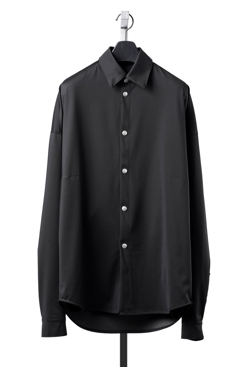 画像をギャラリービューアに読み込む, A.F ARTEFACT COCOON SHIRTS / TECH SMOOTH BONDING LW FLEECE (BLACK)