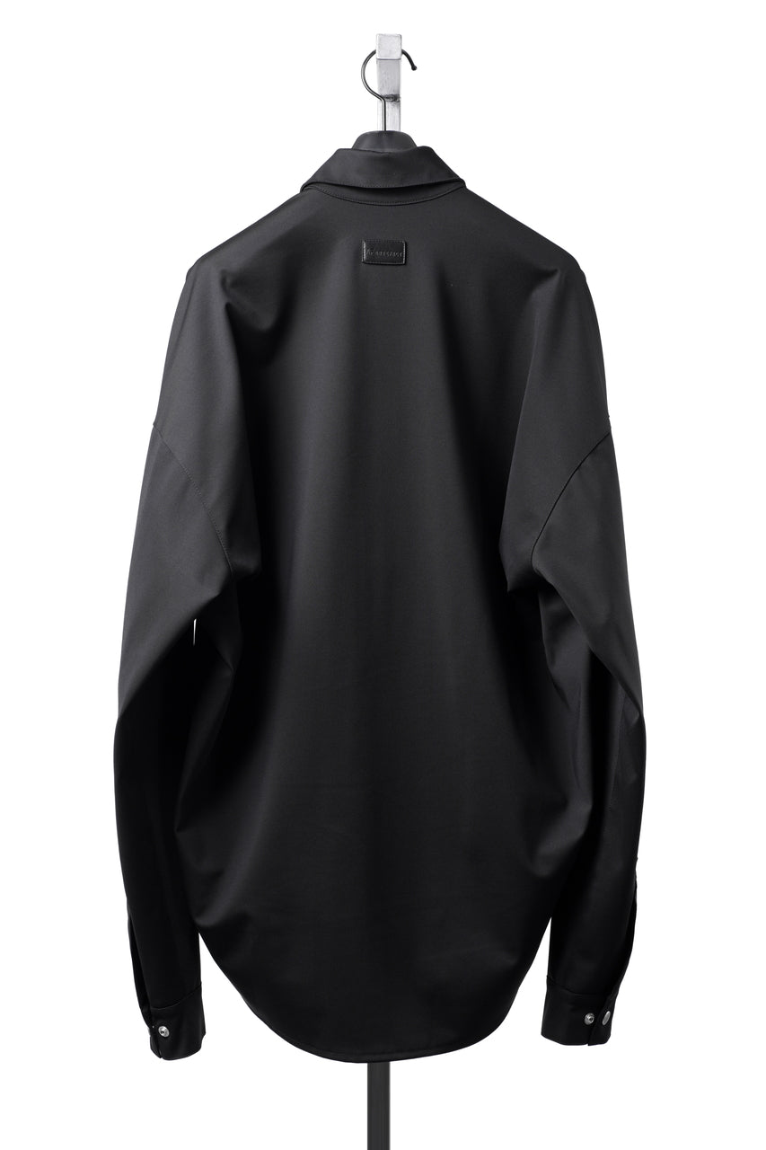 画像をギャラリービューアに読み込む, A.F ARTEFACT COCOON SHIRTS / TECH SMOOTH BONDING LW FLEECE (BLACK)