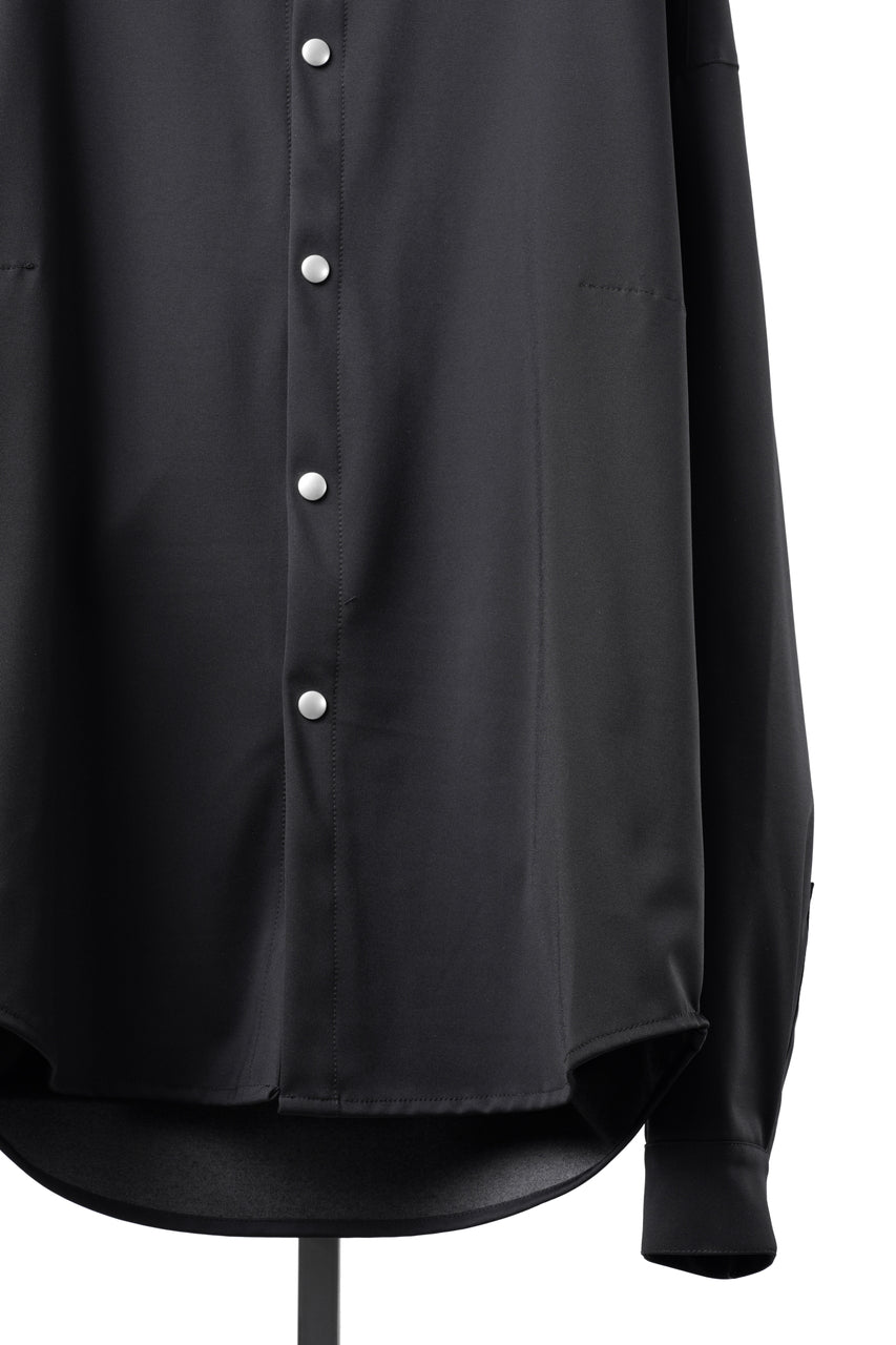 画像をギャラリービューアに読み込む, A.F ARTEFACT COCOON SHIRTS / TECH SMOOTH BONDING LW FLEECE (BLACK)