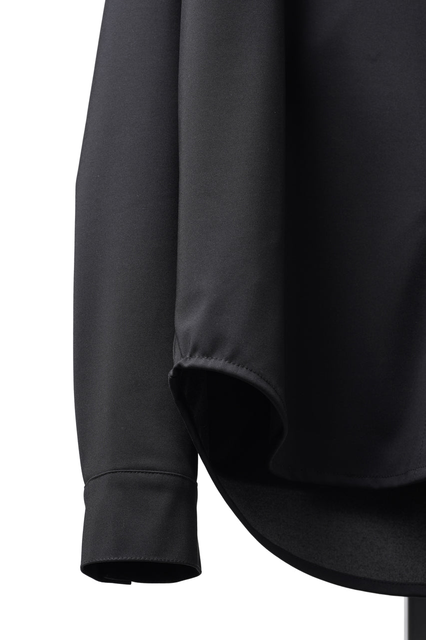 画像をギャラリービューアに読み込む, A.F ARTEFACT COCOON SHIRTS / TECH SMOOTH BONDING LW FLEECE (BLACK)