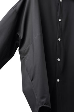画像をギャラリービューアに読み込む, A.F ARTEFACT COCOON SHIRTS / TECH SMOOTH BONDING LW FLEECE (BLACK)
