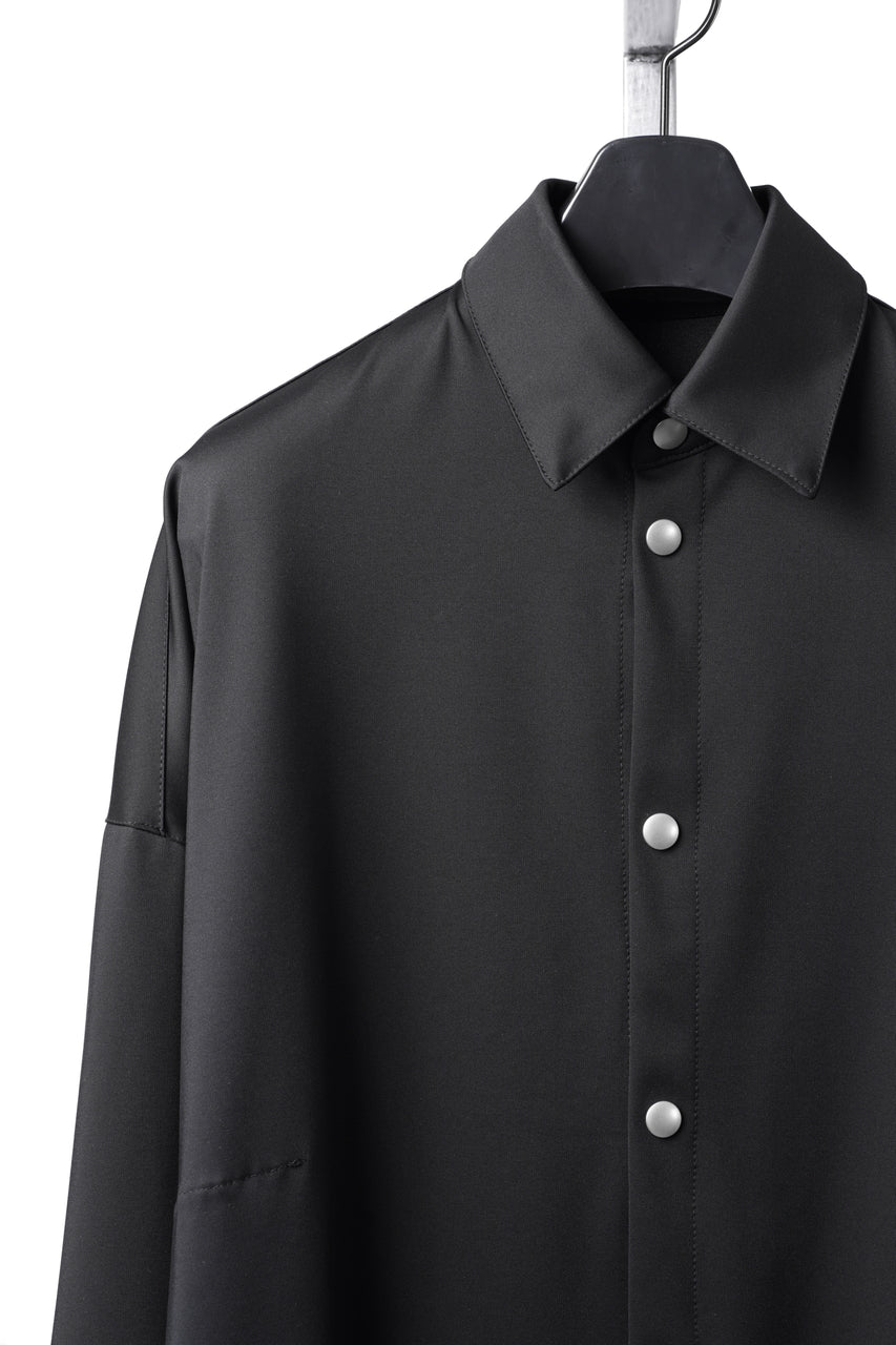 画像をギャラリービューアに読み込む, A.F ARTEFACT COCOON SHIRTS / TECH SMOOTH BONDING LW FLEECE (BLACK)