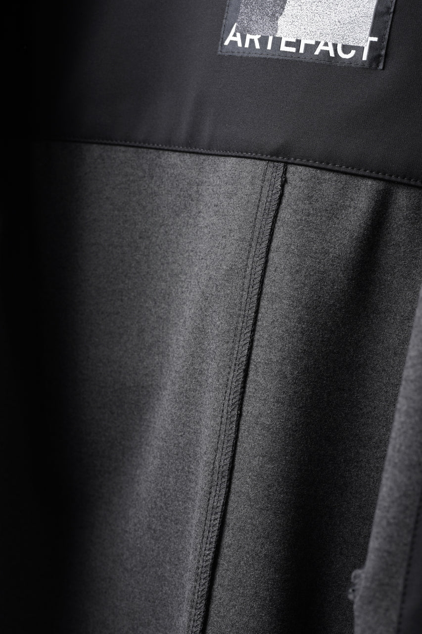Load image into Gallery viewer, A.F ARTEFACT HOODED ZIP BLOUSON / TECH SMOOTH BONDING LW FLEECE (BLACK)