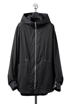 Load image into Gallery viewer, A.F ARTEFACT HOODED ZIP BLOUSON / TECH SMOOTH BONDING LW FLEECE (BLACK)