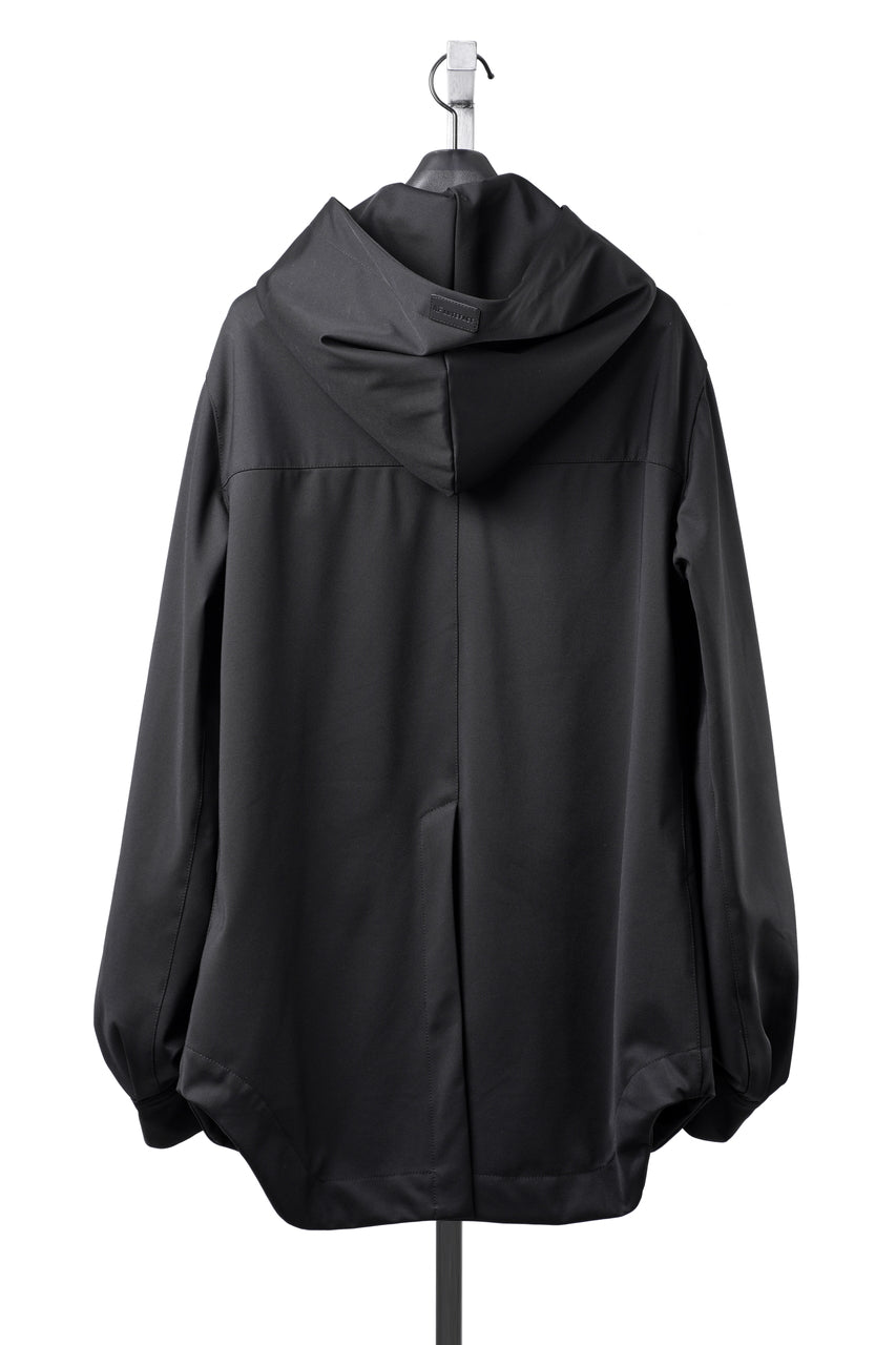 Load image into Gallery viewer, A.F ARTEFACT HOODED ZIP BLOUSON / TECH SMOOTH BONDING LW FLEECE (BLACK)