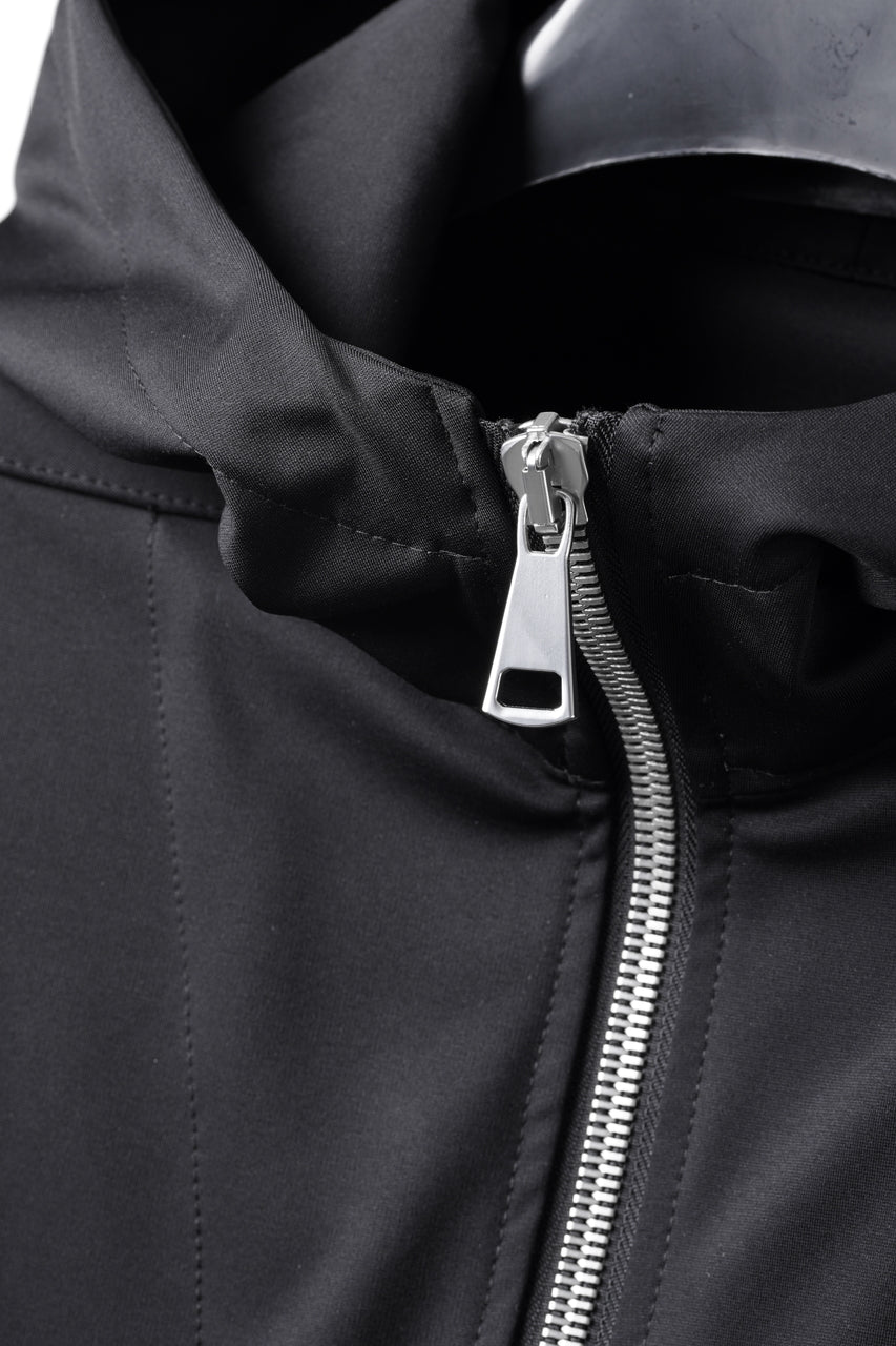 Load image into Gallery viewer, A.F ARTEFACT HOODED ZIP BLOUSON / TECH SMOOTH BONDING LW FLEECE (BLACK)