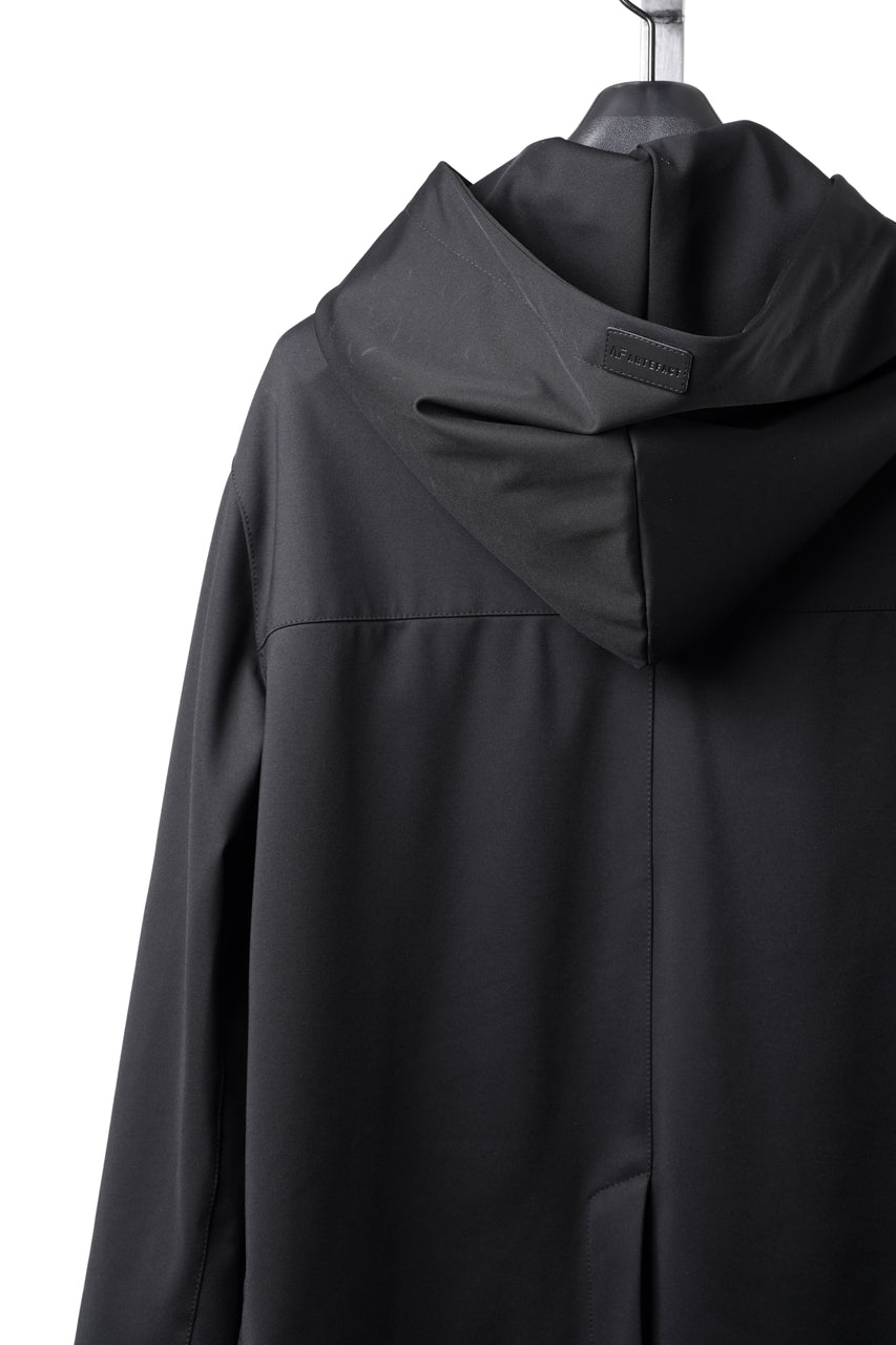 Load image into Gallery viewer, A.F ARTEFACT HOODED ZIP BLOUSON / TECH SMOOTH BONDING LW FLEECE (BLACK)