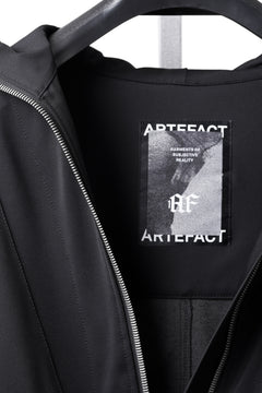 Load image into Gallery viewer, A.F ARTEFACT HOODED ZIP BLOUSON / TECH SMOOTH BONDING LW FLEECE (BLACK)