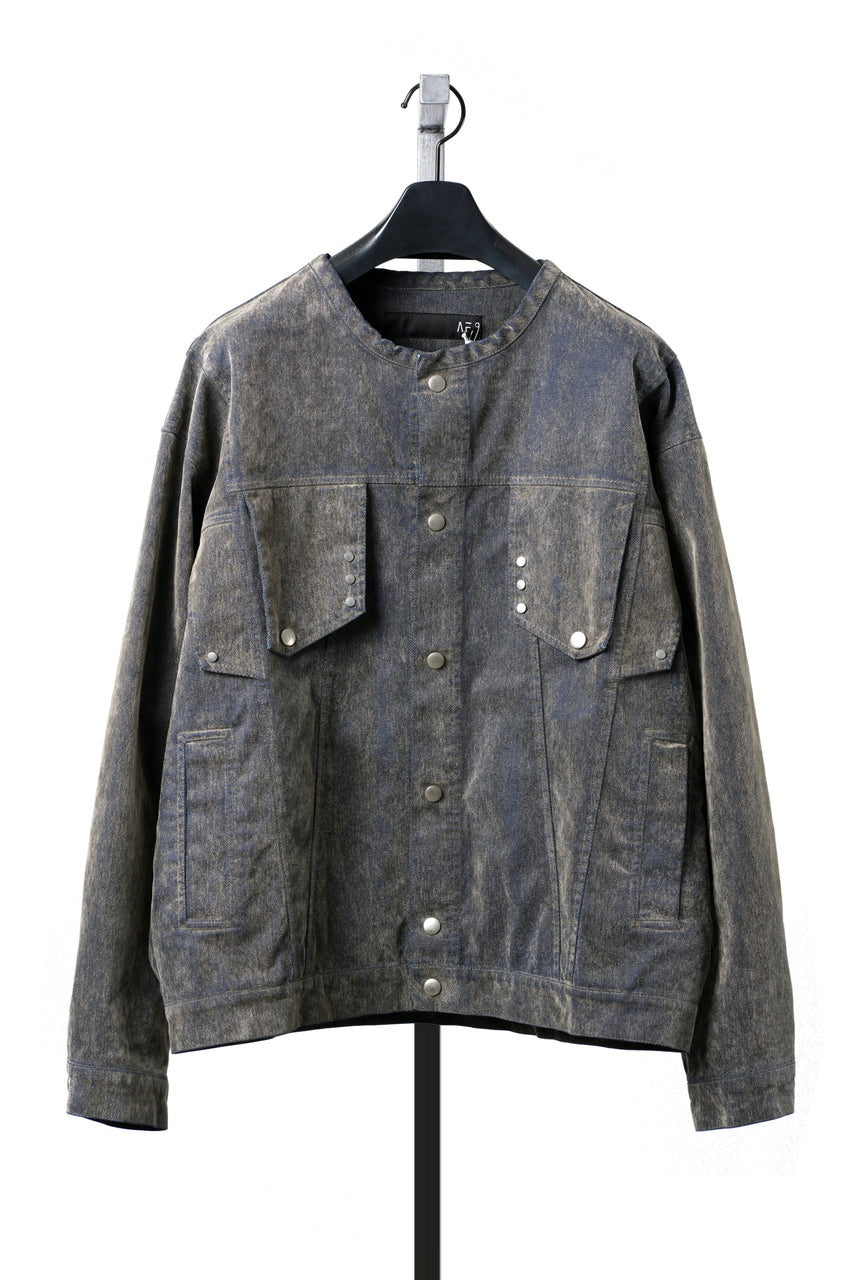 画像をギャラリービューアに読み込む, A.F ARTEFACT SHORT COLLAR BLOUSON / ENZYME WASHED DENIM (BEIGE)
