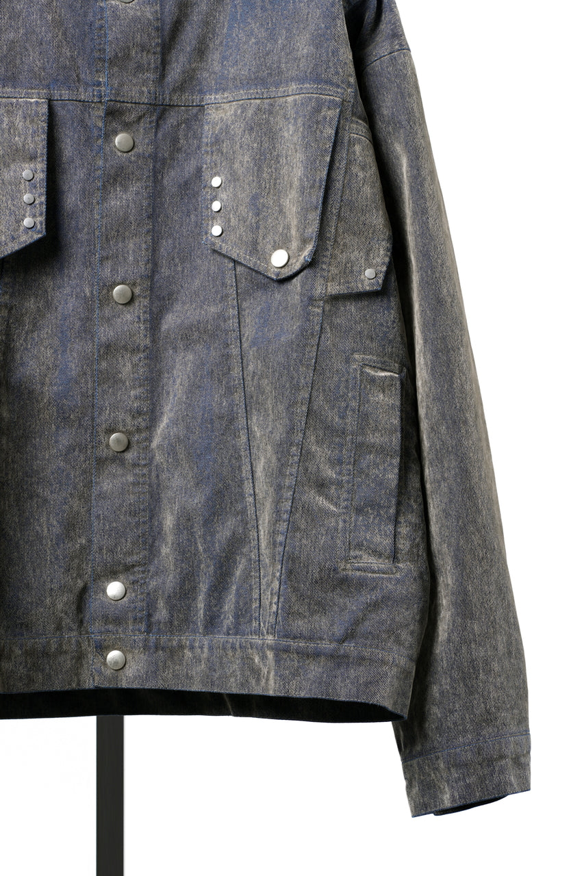 画像をギャラリービューアに読み込む, A.F ARTEFACT SHORT COLLAR BLOUSON / ENZYME WASHED DENIM (BEIGE)